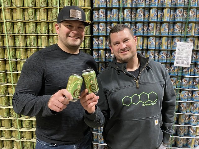 Zak and Ryan Koga with a lot of Hopalicious cans.