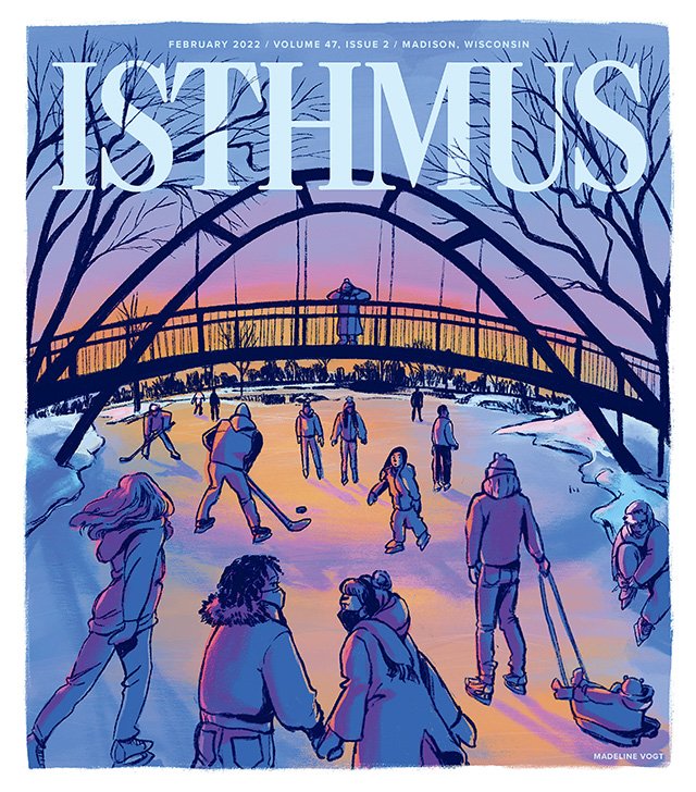 Madeline Vogt's award-winning February 2022 cover illustration.